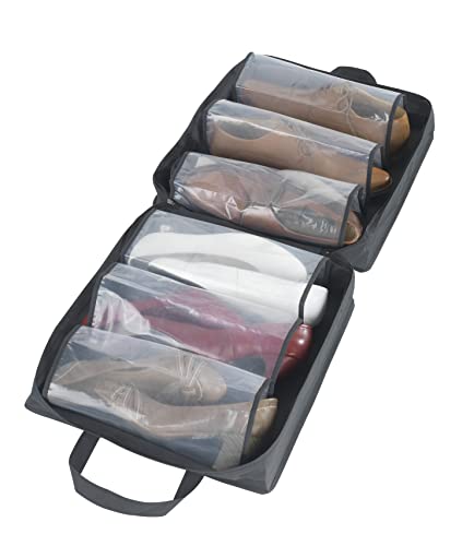 WENKO Deep Black custodia portascarpe 3 paia nero PEVA
