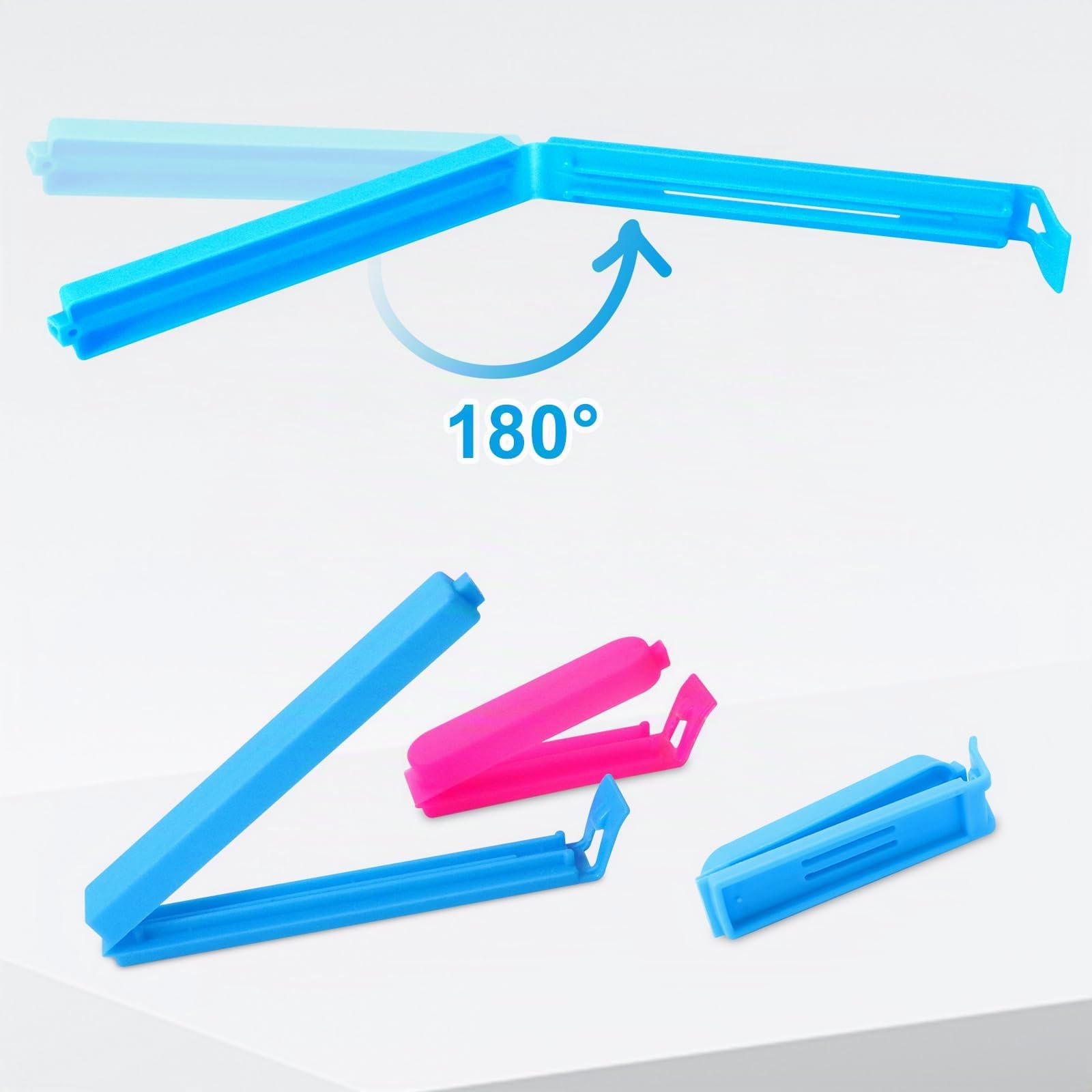 Quelcc Chiudi Sacchetti clip plastica 20 pezzi 5 colori 7,5/11 cm
