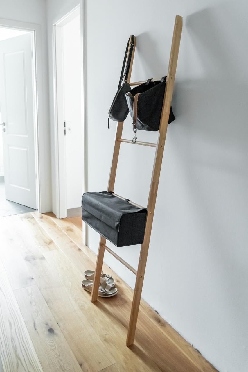 Wenko Ecori scaletta portasciugamani bambu 170 cm 2 cestini