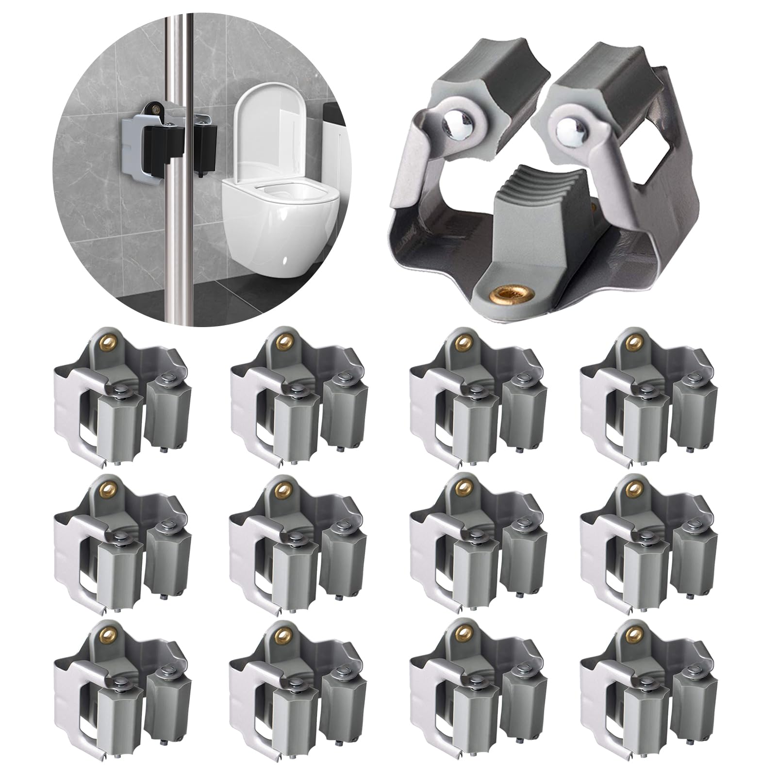 3-H portascope da muro grigio 4 pezzi acciaio 5 kg