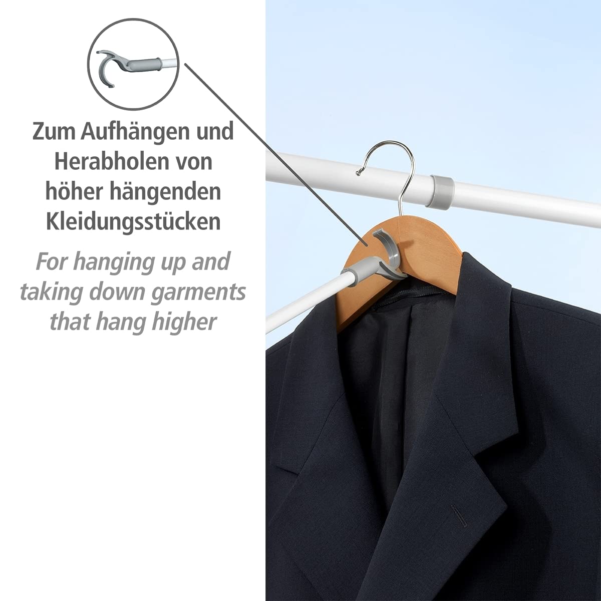Wenko Herkules asta appendiabiti 76 cm bianco grigio
