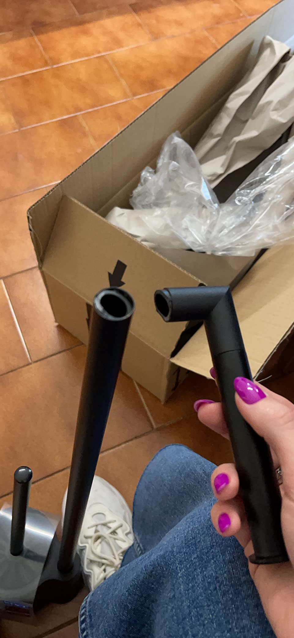 Wenko Avola piantana WC portarotolo e scopino bianco