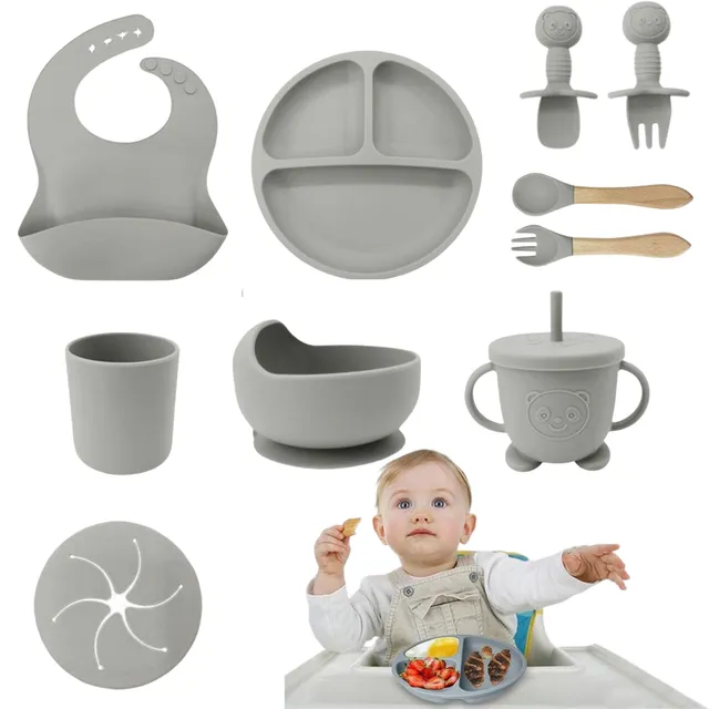 Cecaro Group set pappa svezzamento silicone 10 pezzi ventosa