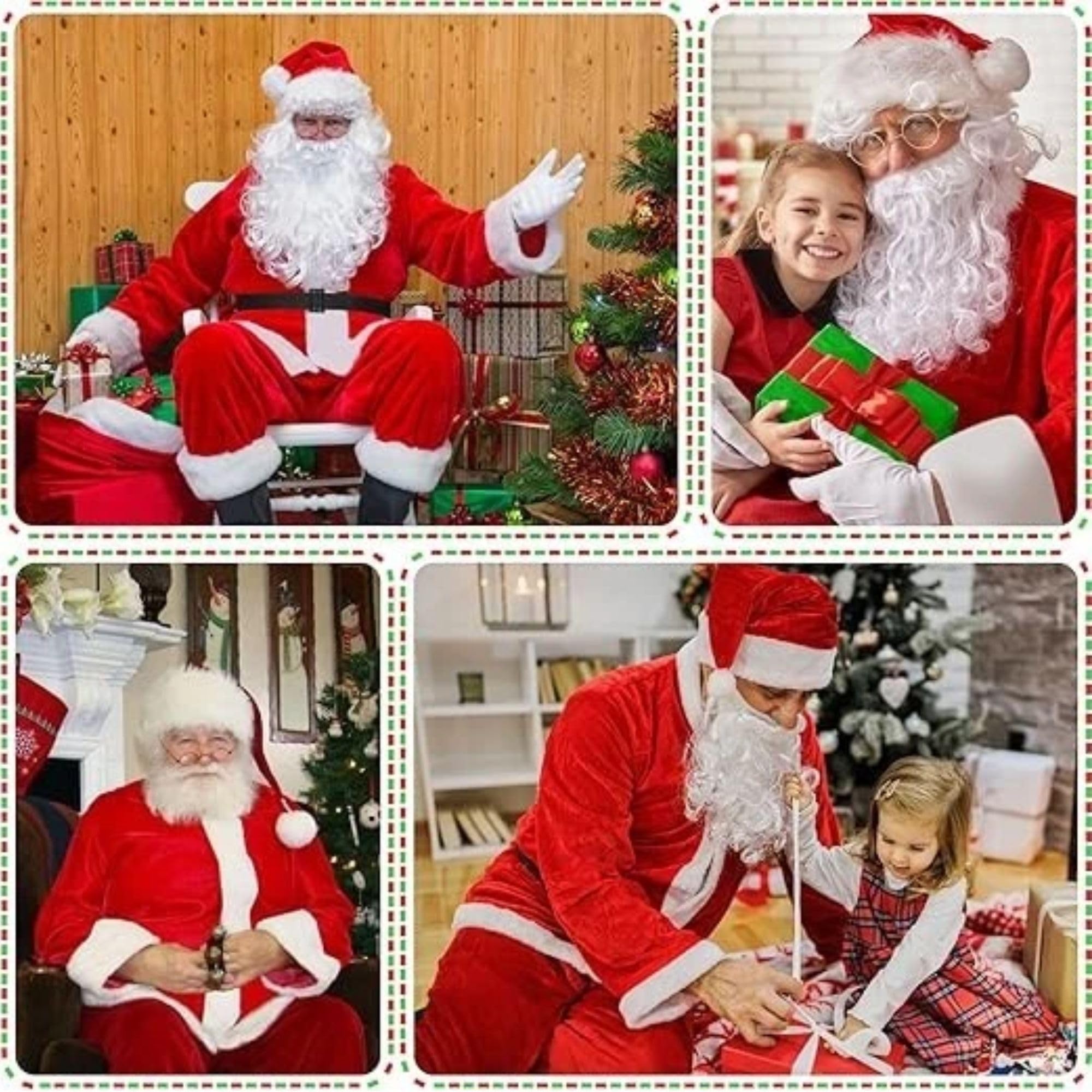 Cecaro Group Costume Babbo Natale Uomo L Rosso con Barba