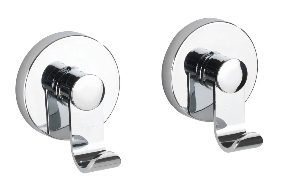 Wenko Vacuum-Loc ganci parete cromo set 2 pezzi senza forare