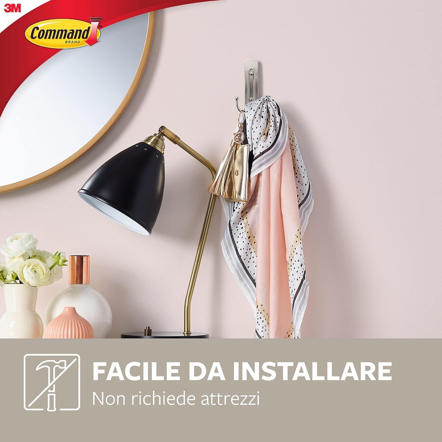 Command Ganci Doppi Grandi Nichel 1,8 kg 2 Pezzi