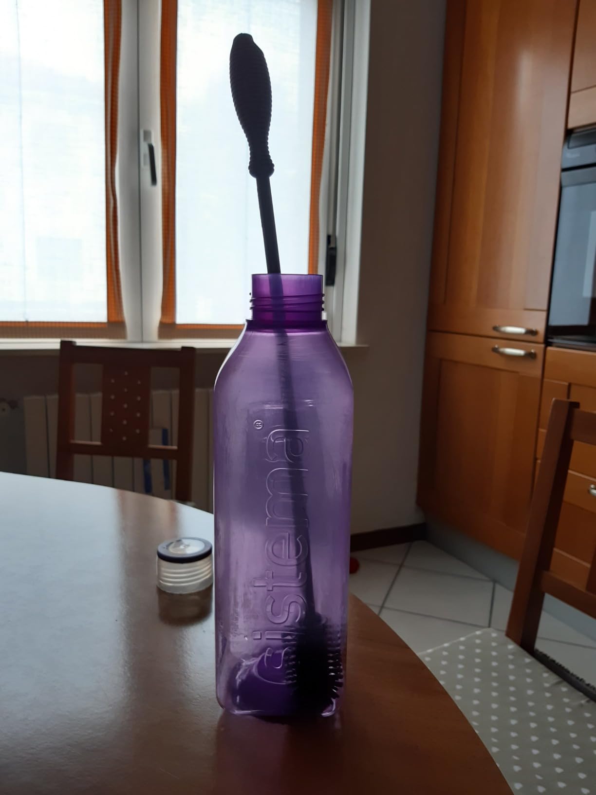 Wenko Spazzola Lavabottiglie Silicone 38 cm Grigia Biberon