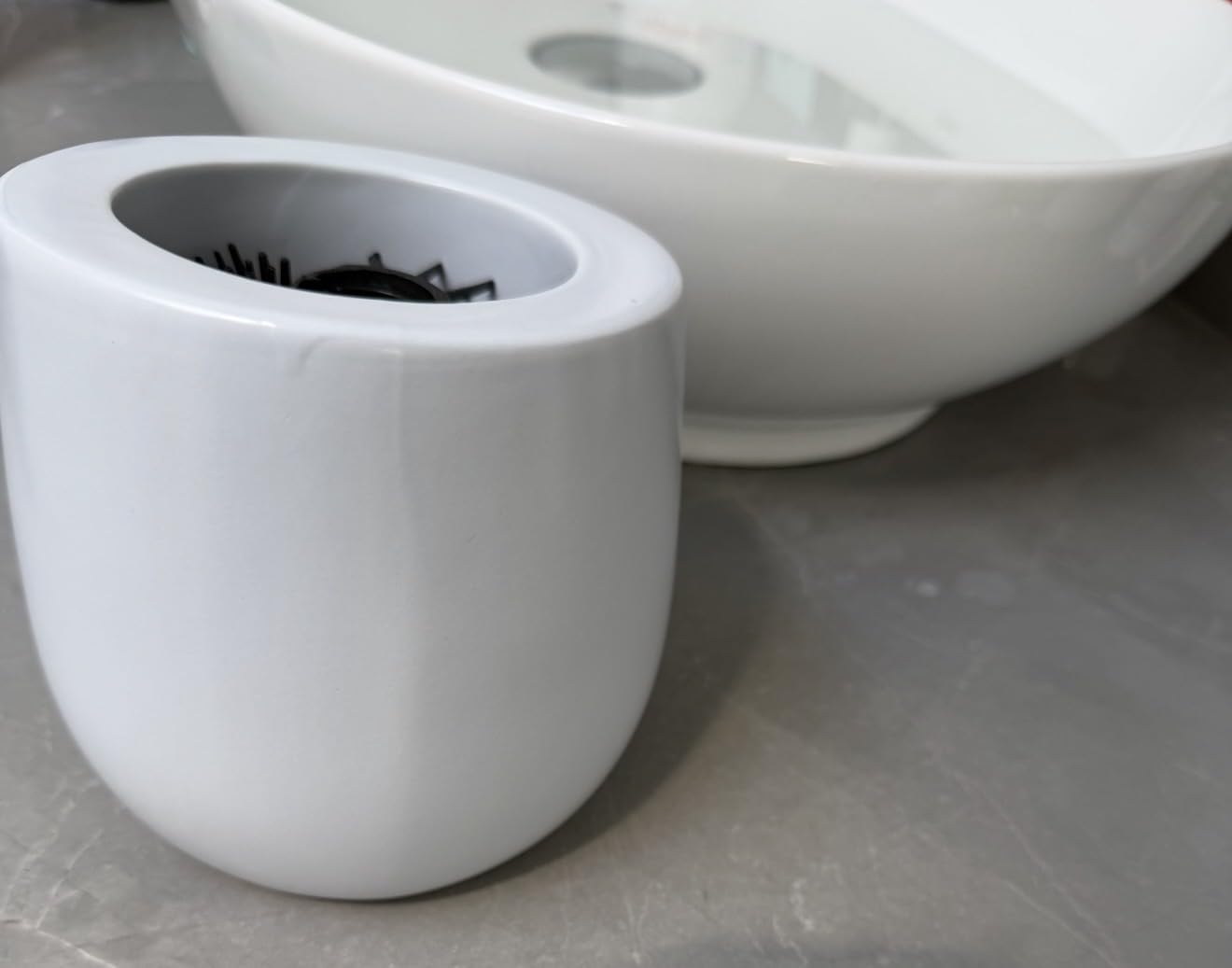 Wenko Badi scopino WC bianco ceramica silicone