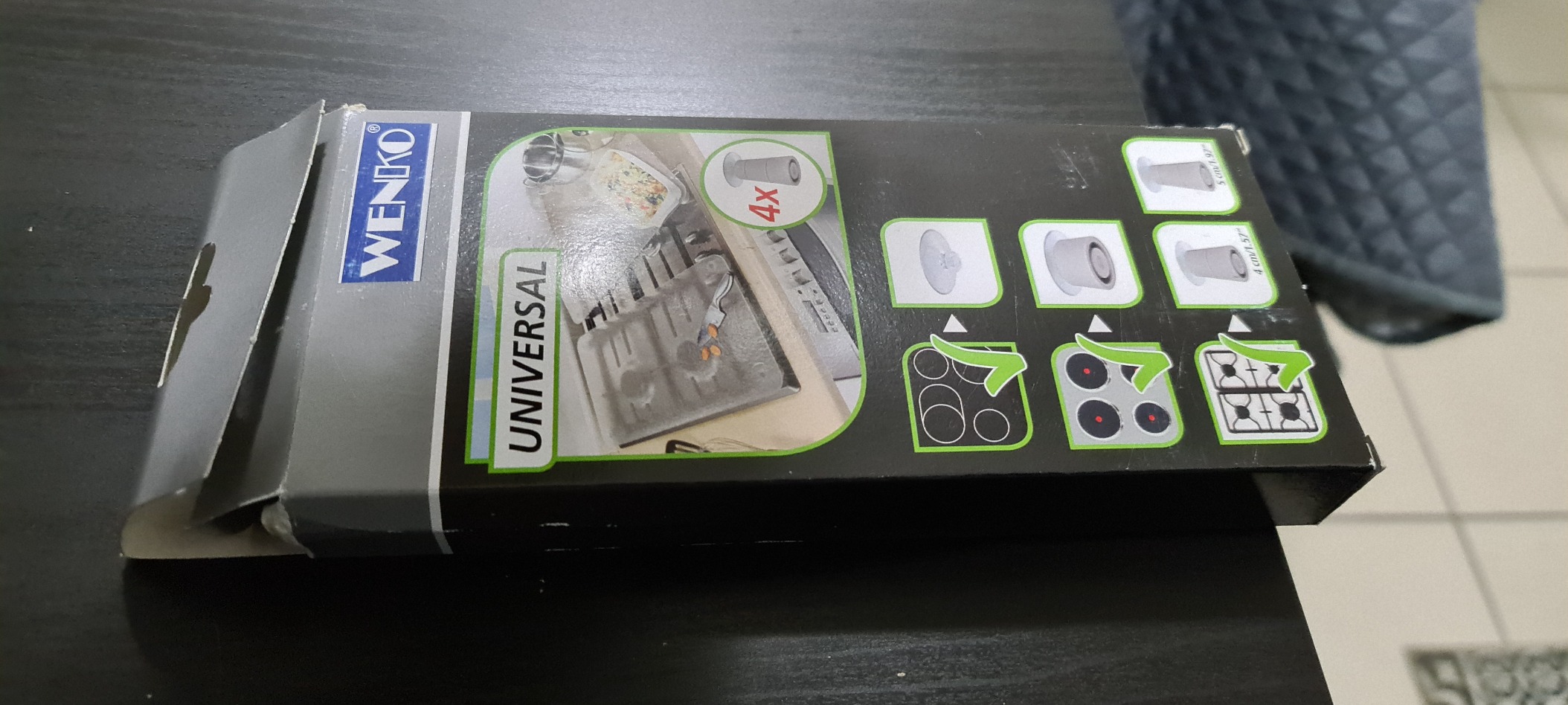 Wenko set 4 piedini coperture vetro 5 cm antiscivolo