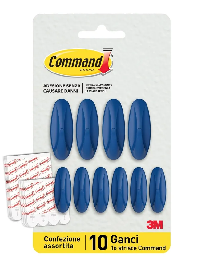 Command ganci adesivi ghiaccio 10 pezzi senza forare