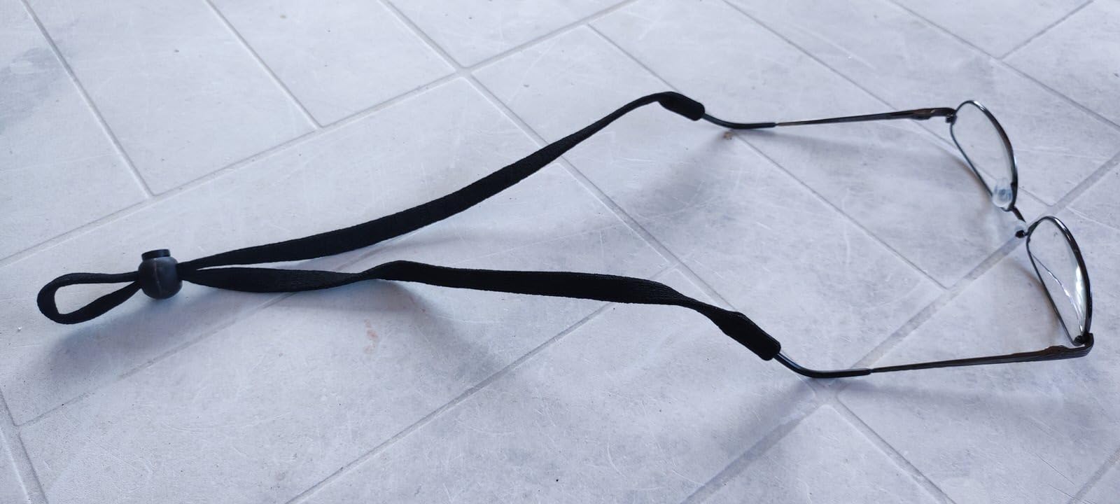 Quelcc cordino occhiali sportivi nero regolabile 5 pezzi