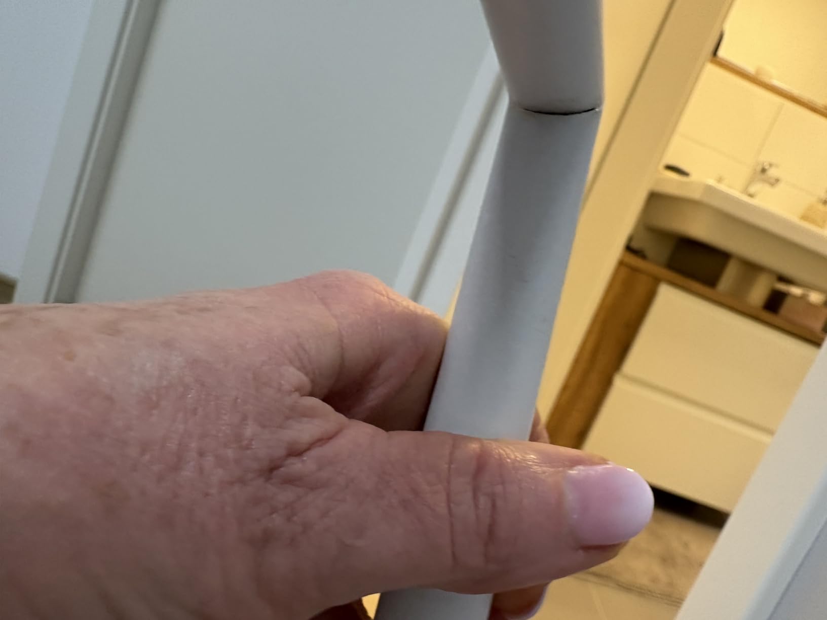 Wenko Hella scopino WC con portarotolo acciaio bianco