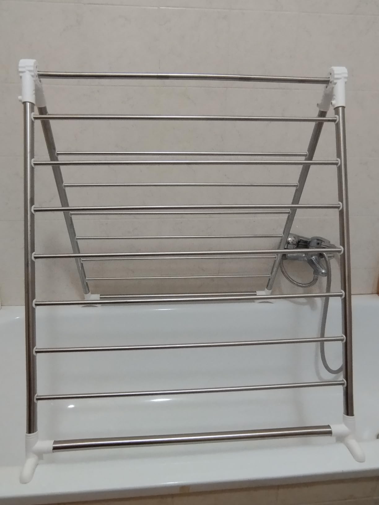 Wenko 3772020100 stendibiancheria vasca 11 m argento opaco