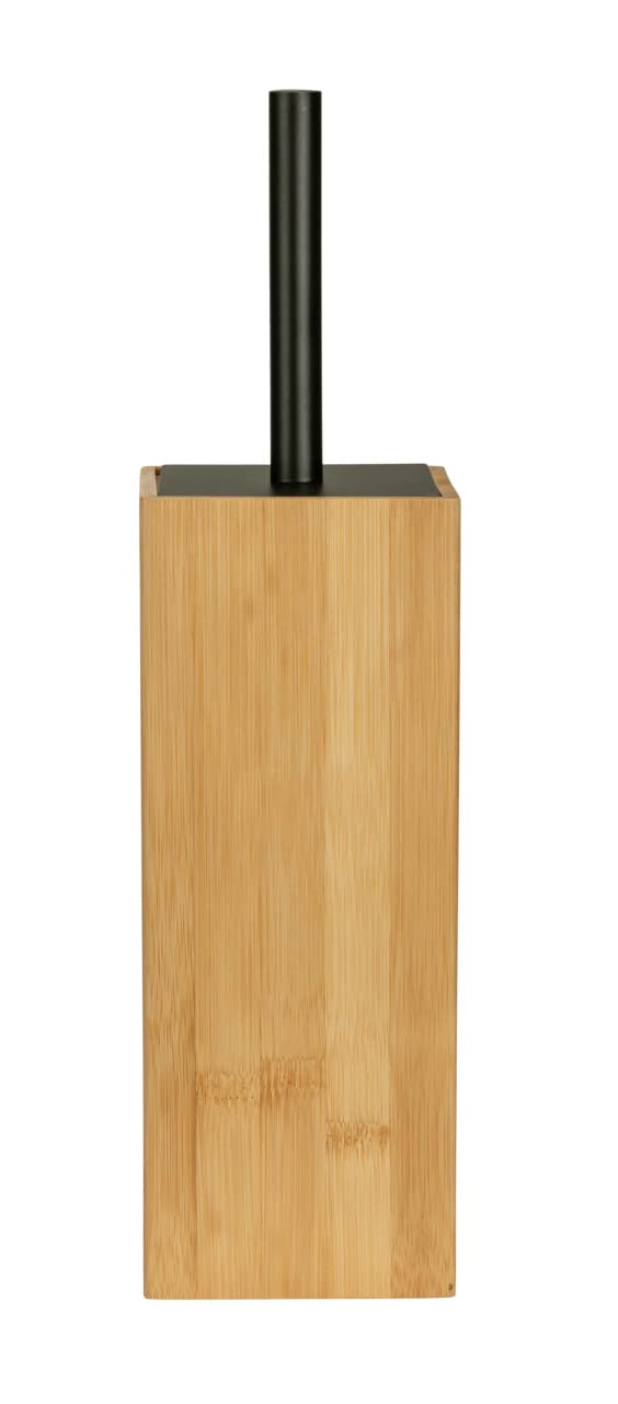 Wenko Allegre Scopino Bagno Bambù Naturale Nero