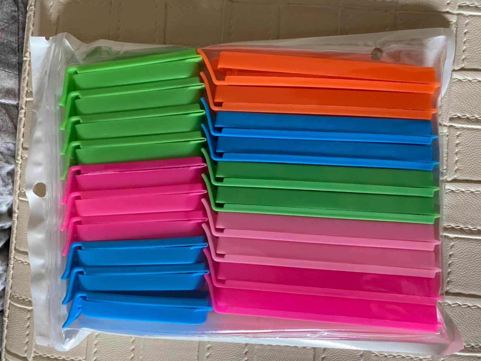Quelcc Chiudi Sacchetti clip plastica 20 pezzi 5 colori 7,5/11 cm