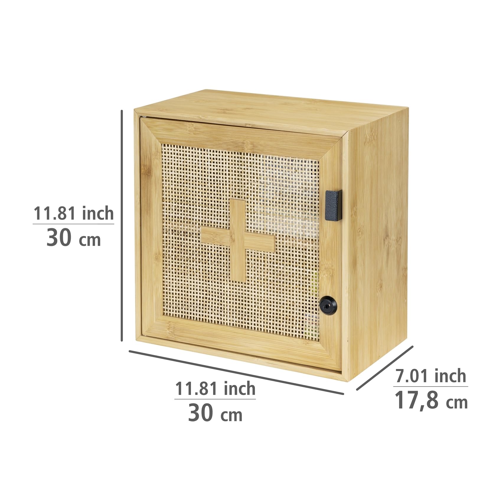 Wenko Allegre Armadietto Medicinali Bambù Naturale 30x30x17,8 cm