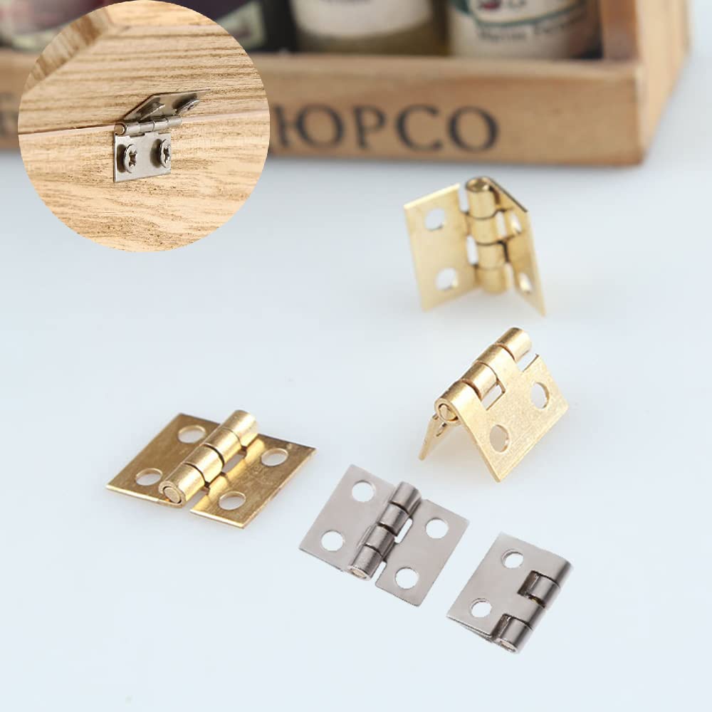 Lxoraziy Mini Cerniere Metallo 100 Pezzi 10x8 mm