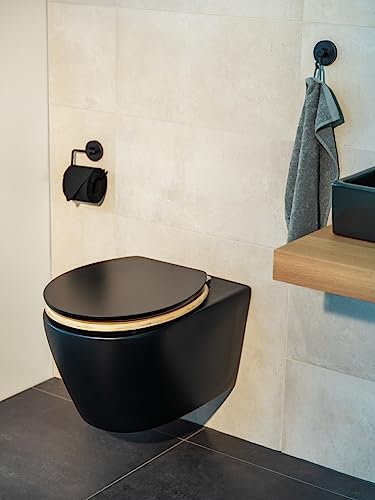 Wenko Bambusa Black copriwater chiusura rallentata 37x44