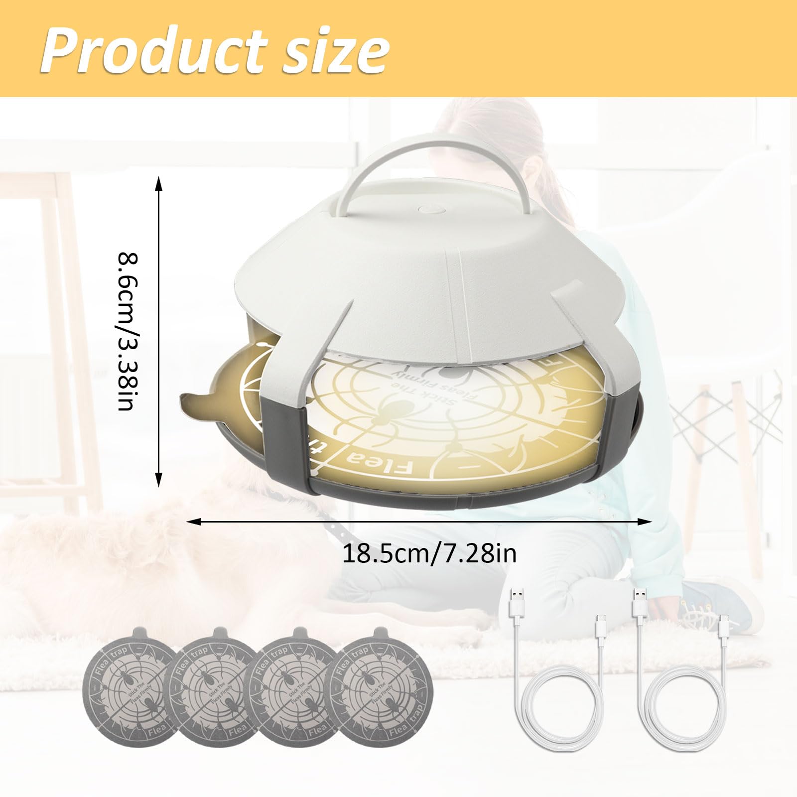 Gachiwar Trappole Pulci Luminose Casa Confezione da 2