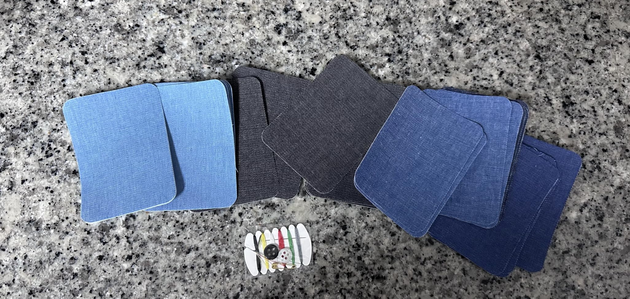Quelcc Toppe Termoadesive Jeans 25 Pezzi 5 Colori Blu