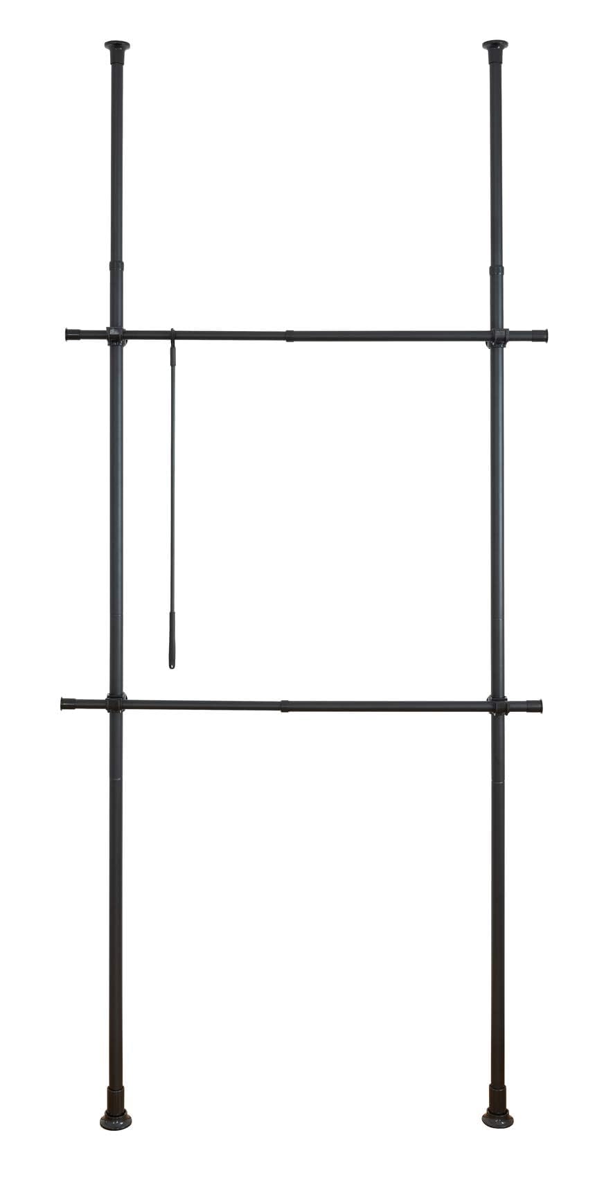 Wenko Herkules Basic Guardaroba Telescopico Nero 120 cm