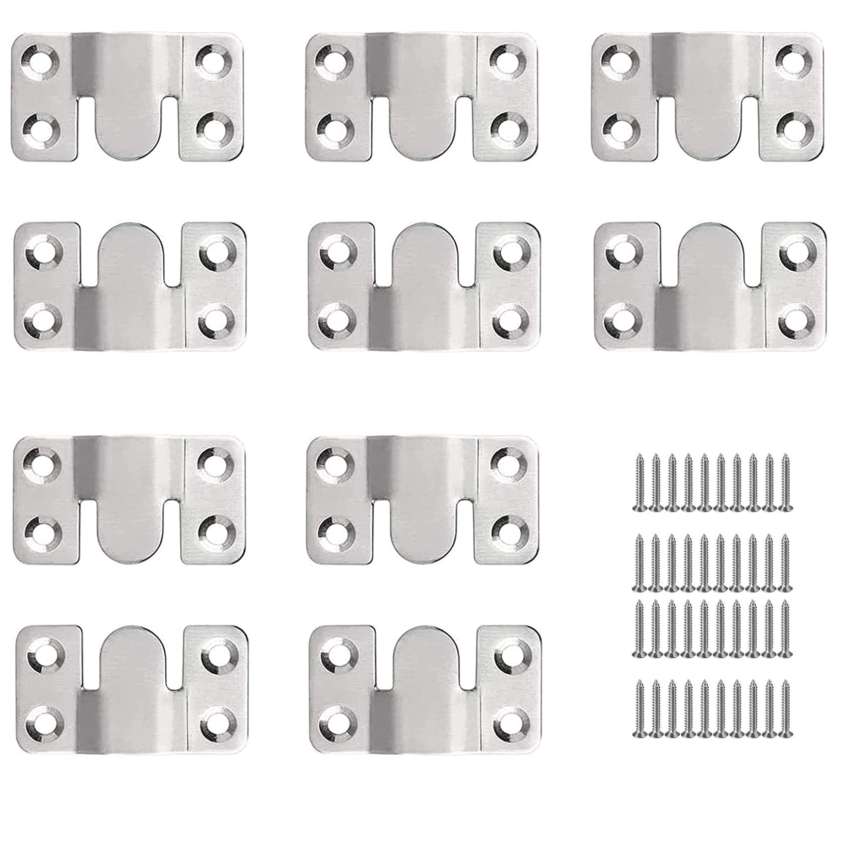 Lxoraziy staffe montaggio nascosto inox 10 pz