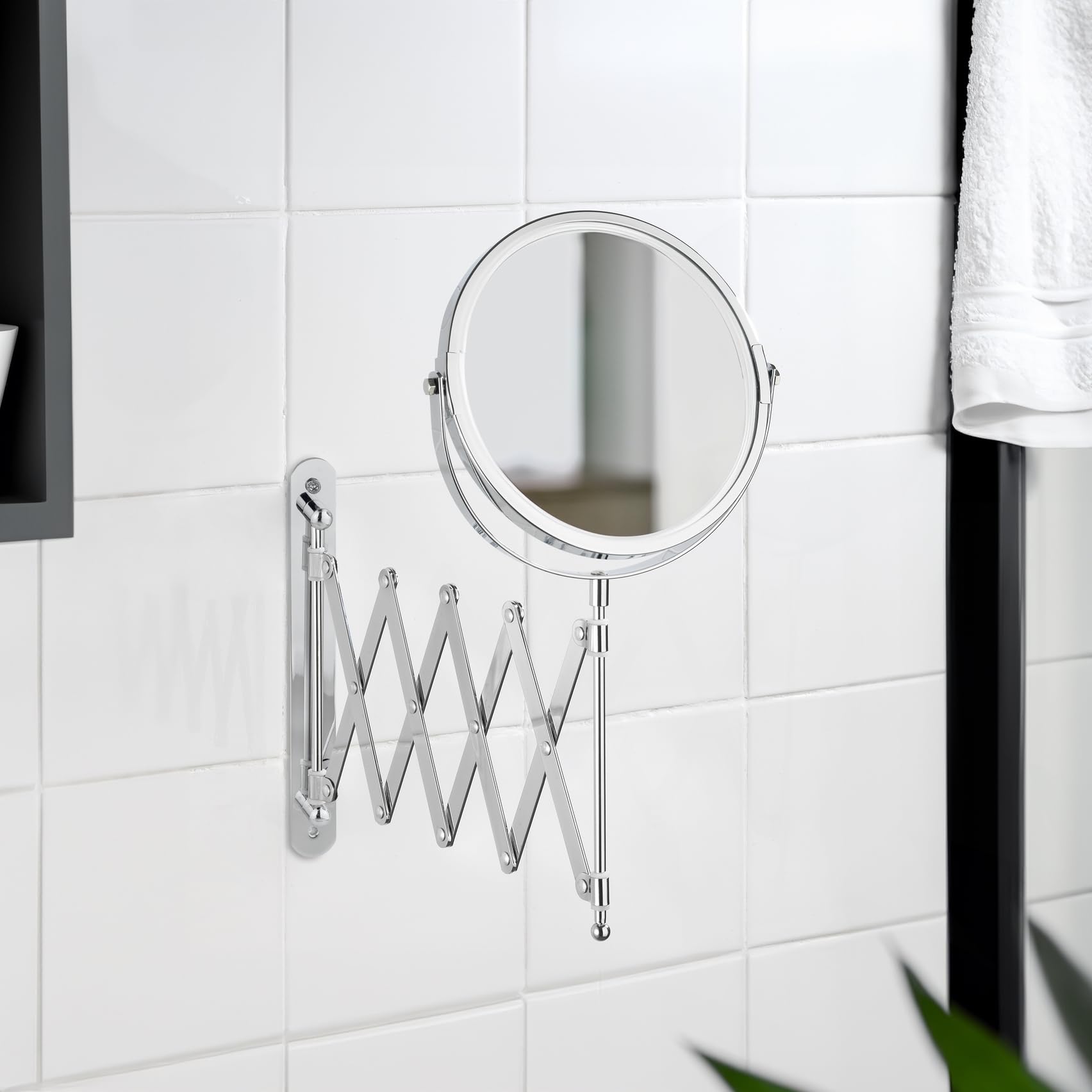 Wenko Exclusiv 15165100 specchio cosmetico parete 3x cromo