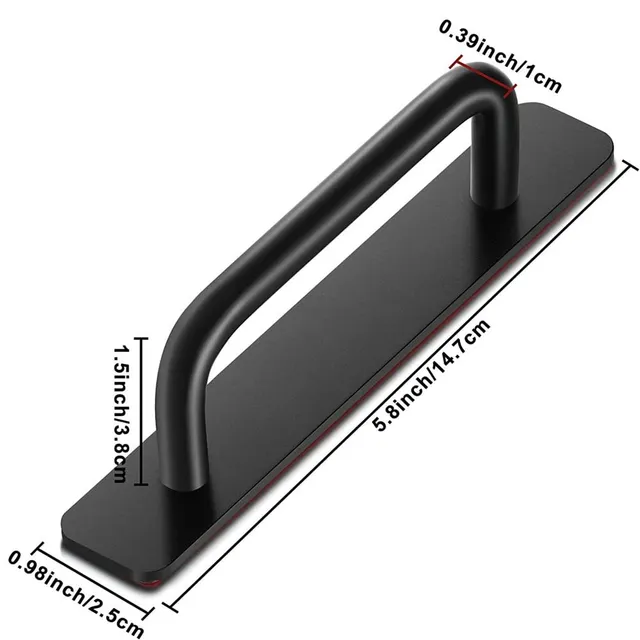 Lxoraziy Maniglie Autoadesive Alluminio Nere 148mm 2 Pezzi
