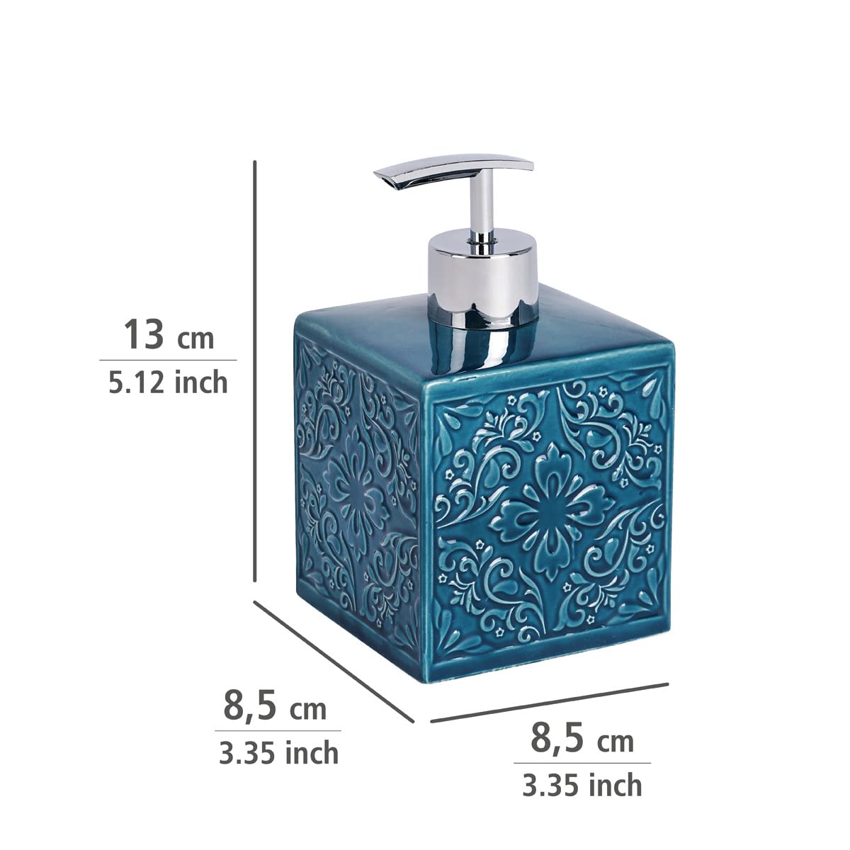 Wenko Cordoba Dispenser Sapone Ceramica Blu 500 ml