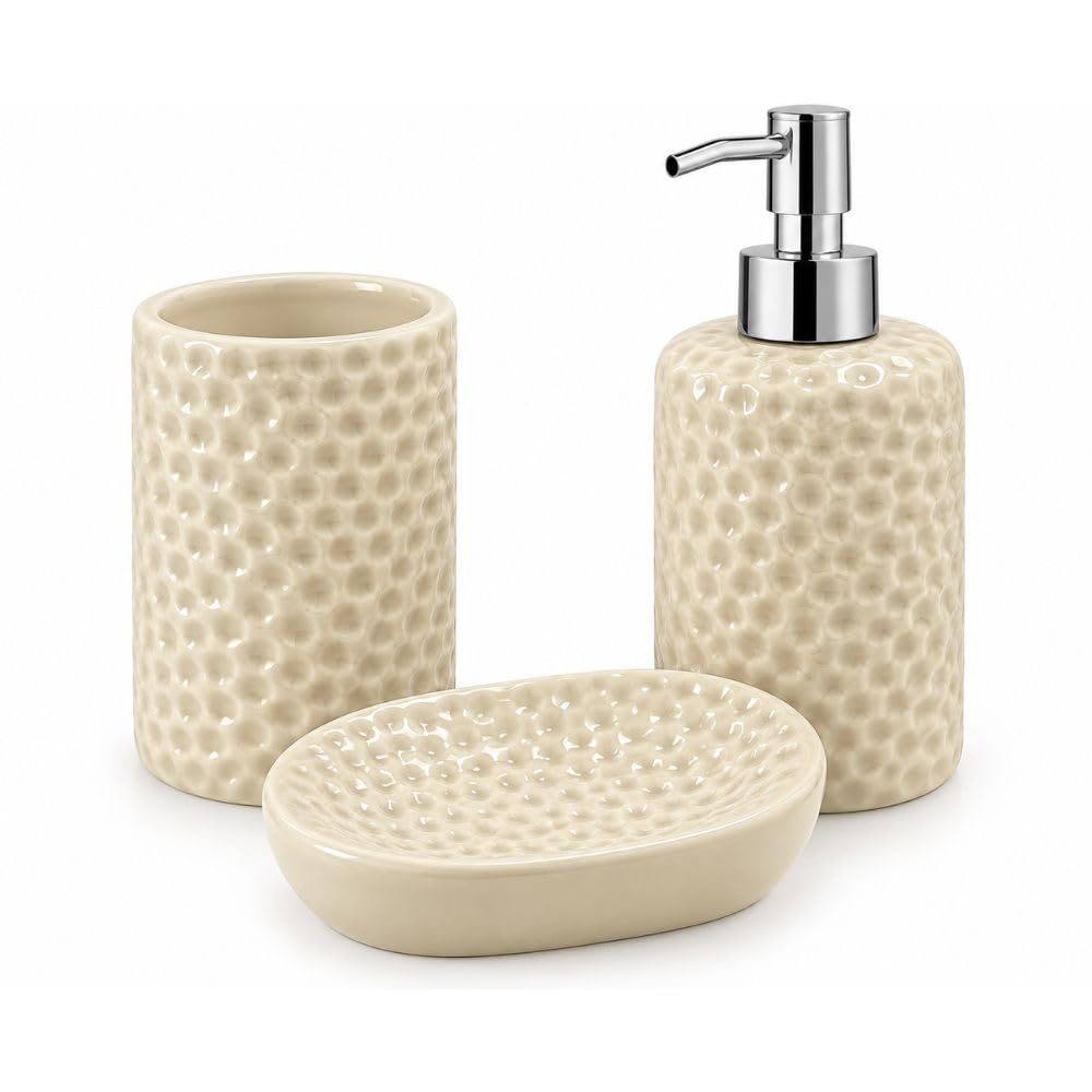 Cecaro Group set bagno 3 pezzi ceramica colorato a bolle