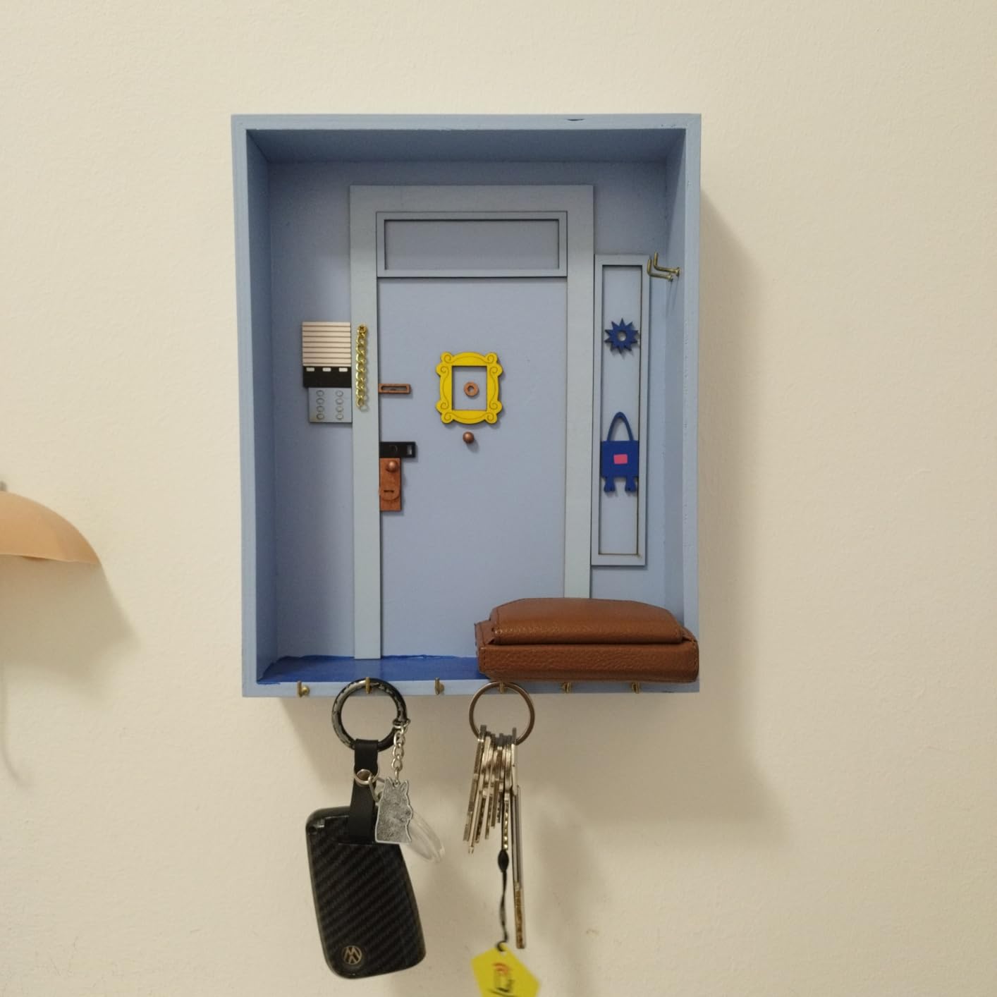 Gachiwar portachiavi da muro porta Monica viola 6 ganci magnetico