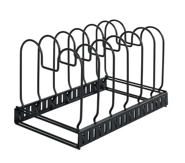 Wenko portacoperchi nero estraibile 30-57 cm
