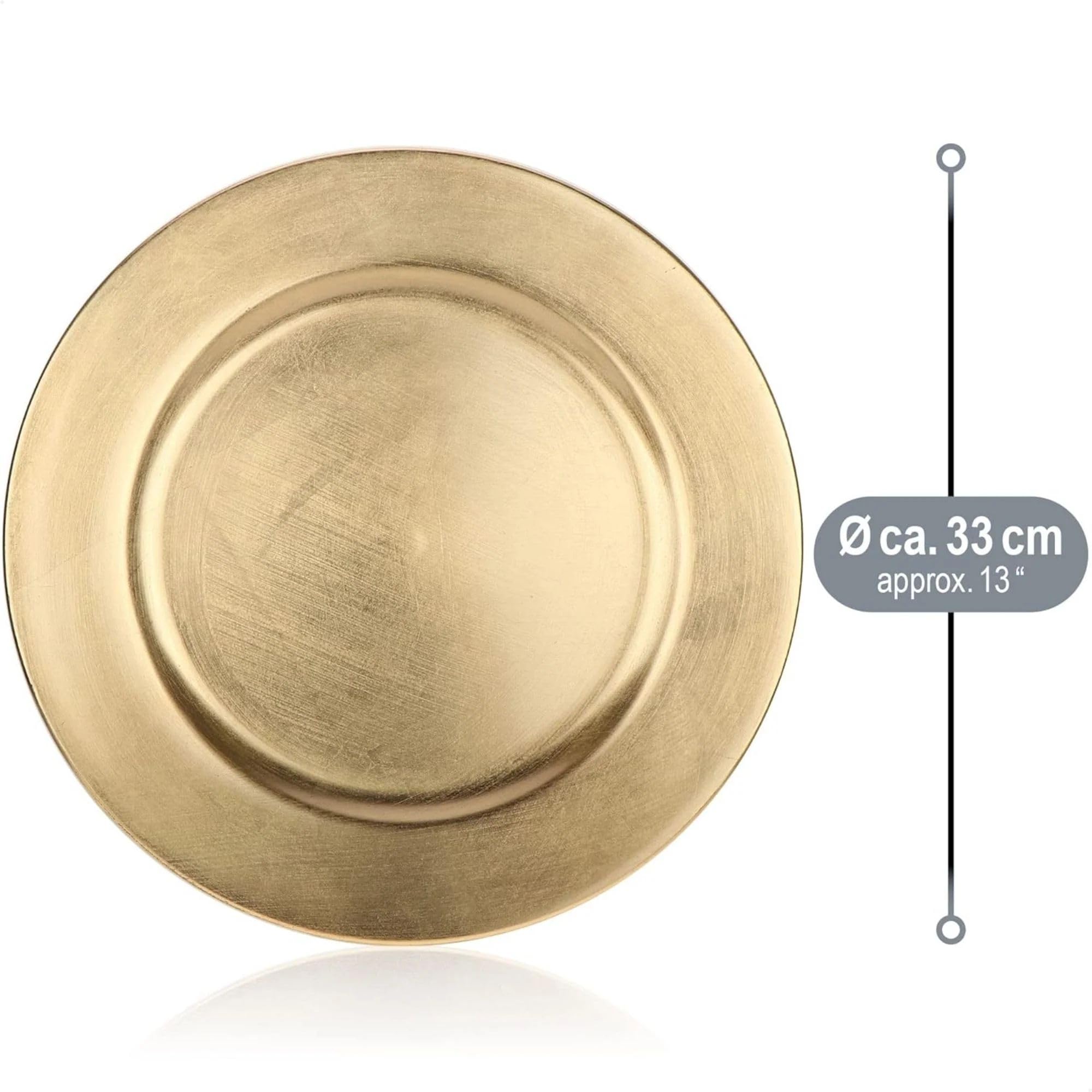 Cecaro Group Sottopiatti Decorativi Oro 33 cm 12 Pezzi