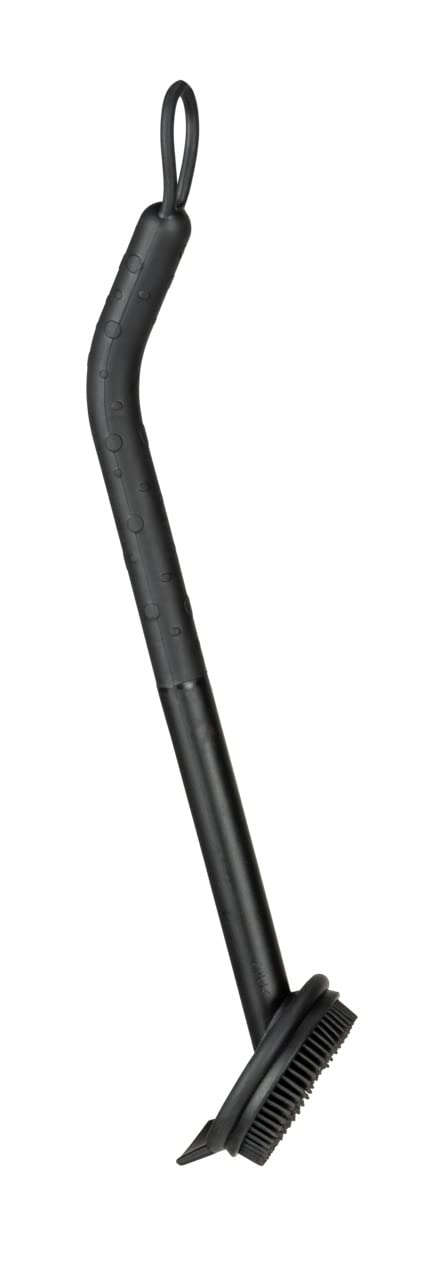 Wenko Cuvo spazzola piatti nero con raschietto 31 cm