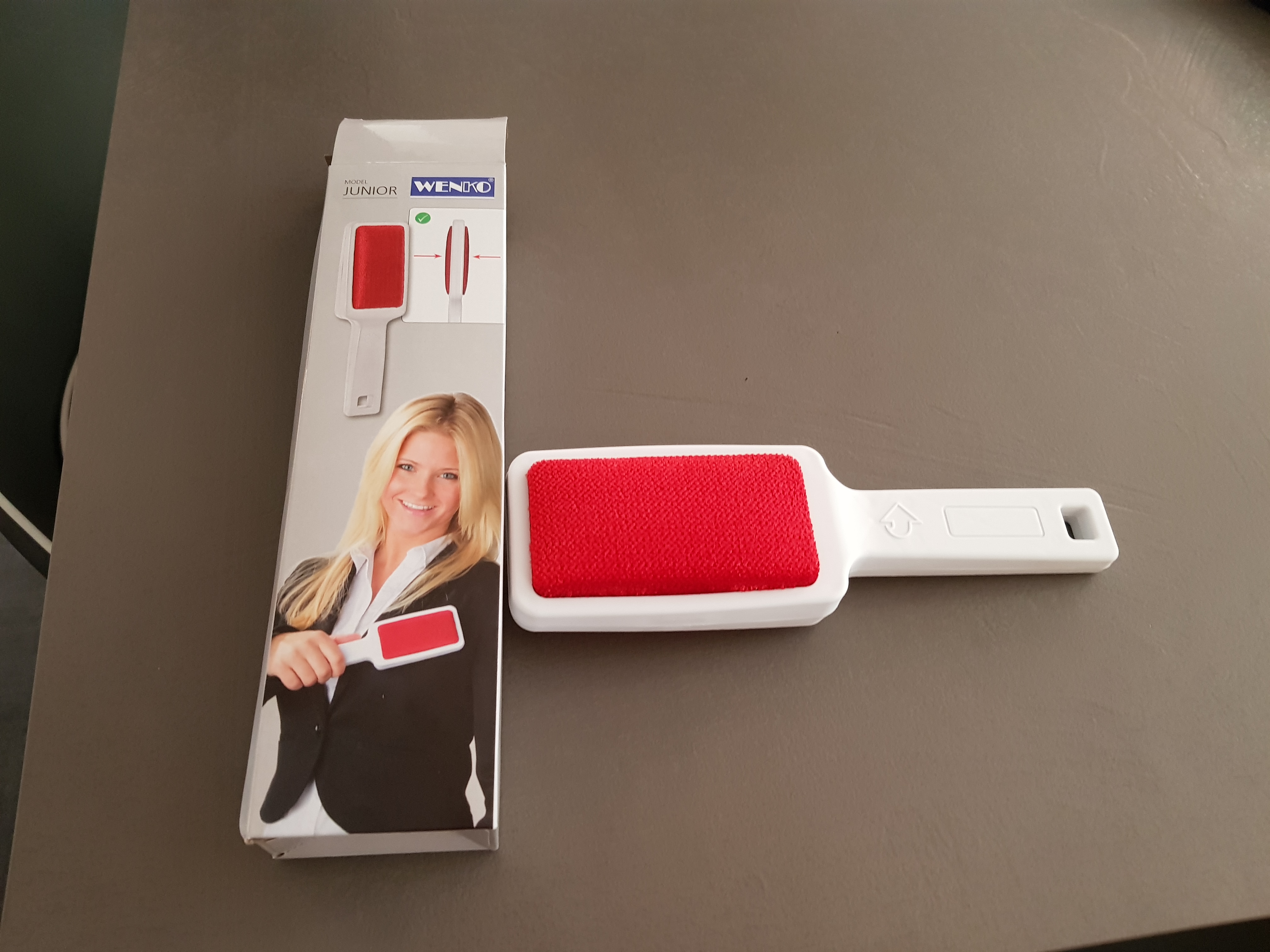 Wenko Junior spazzola tessuti doppia bianco rosso
