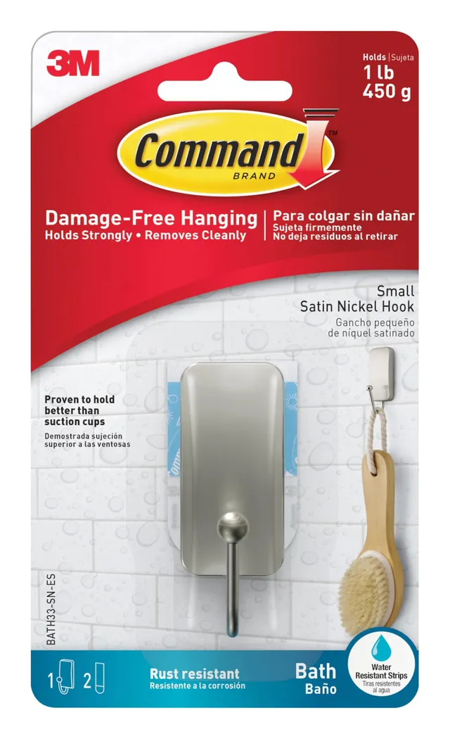 Command BATH33-SN-ES Gancio Bagno Nichel Satinato S 450 g