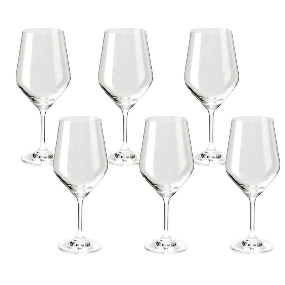 Cecaro Group Set 6 Calici Vino Vetro 44 cl Trasparenti
