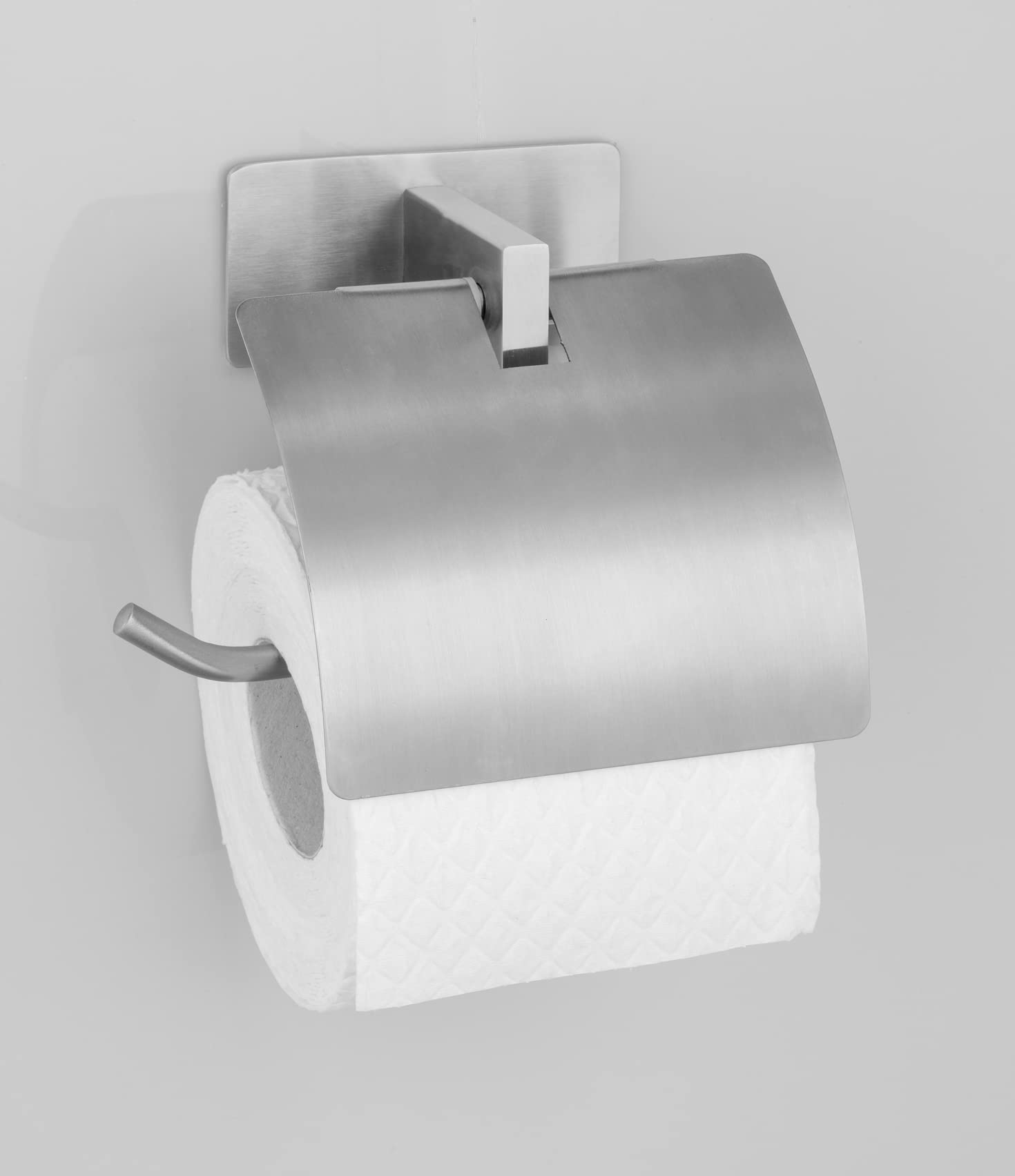 Wenko Genova Matt Turbo-Loc portarotolo con coperchio opaco