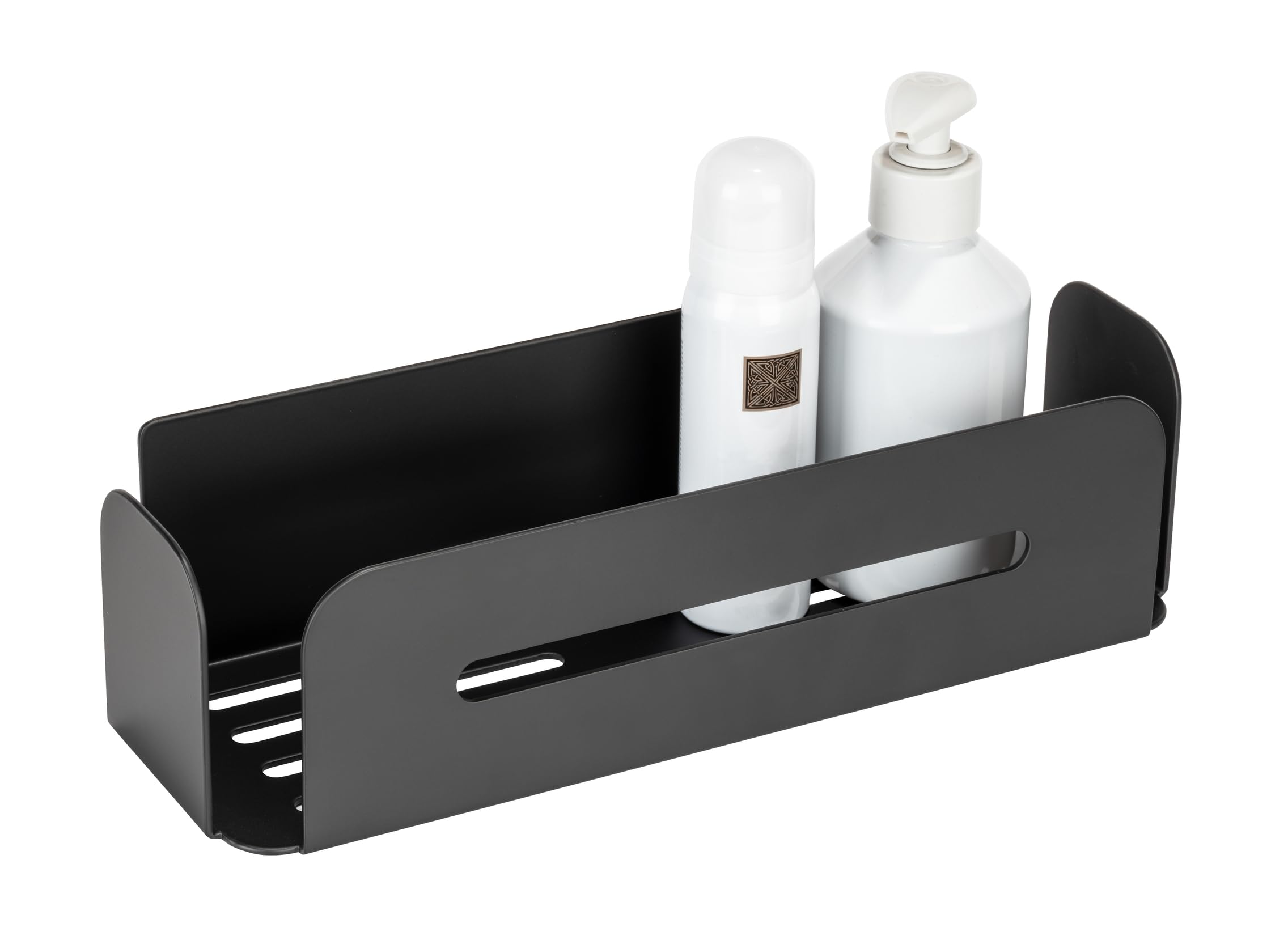 Wenko Turbo-Loc Bivio Mensola Doccia Nera 30 cm Alluminio