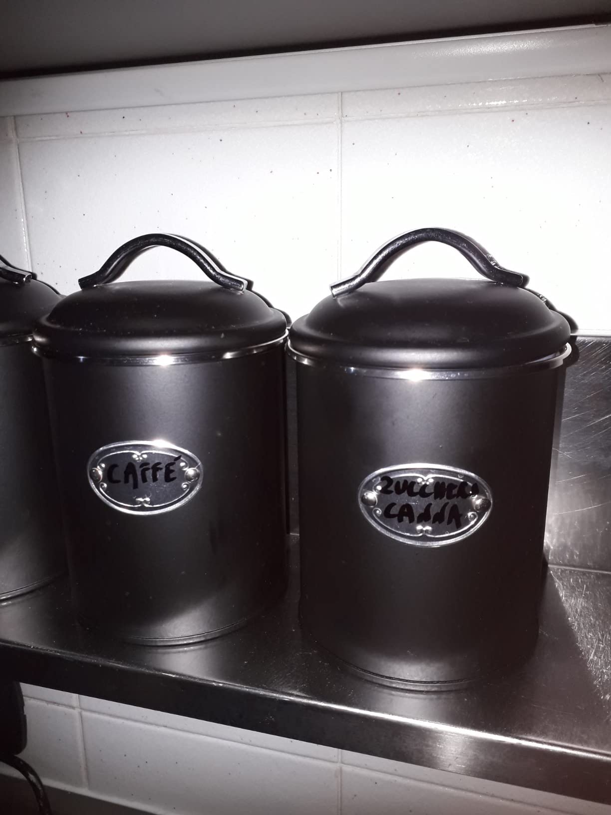 Wenko Barattolo Ermetico Nero 1,6 L Metallo