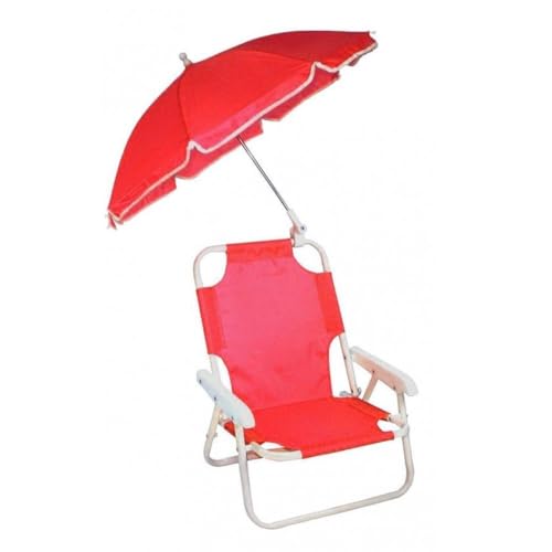 Cecaro Group Spiaggina con Ombrello Sedia Pieghevole Verde 47x37 cm