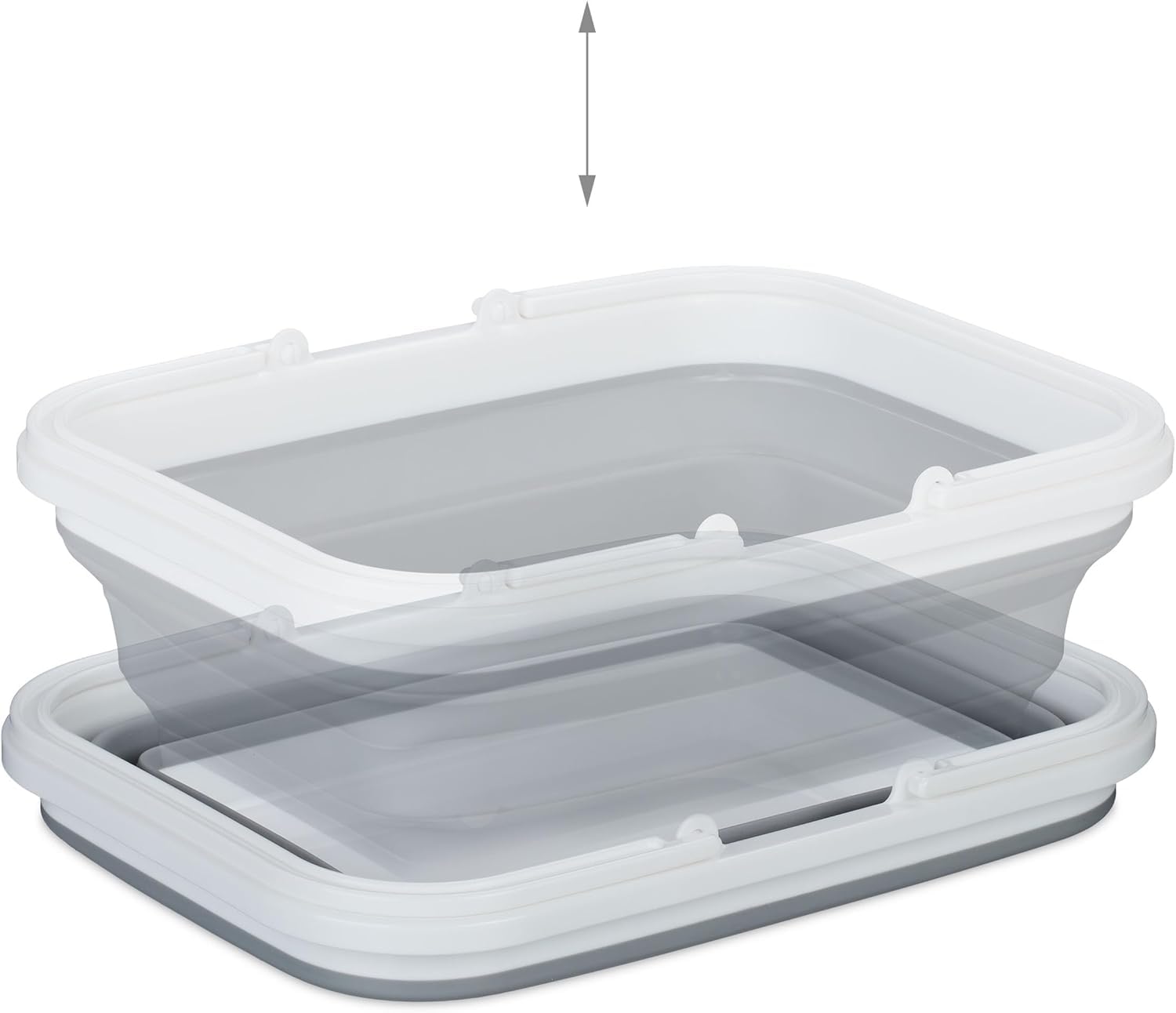 Cecaro Group Bacinella Pieghevole 38x28x15 con Manico grigia