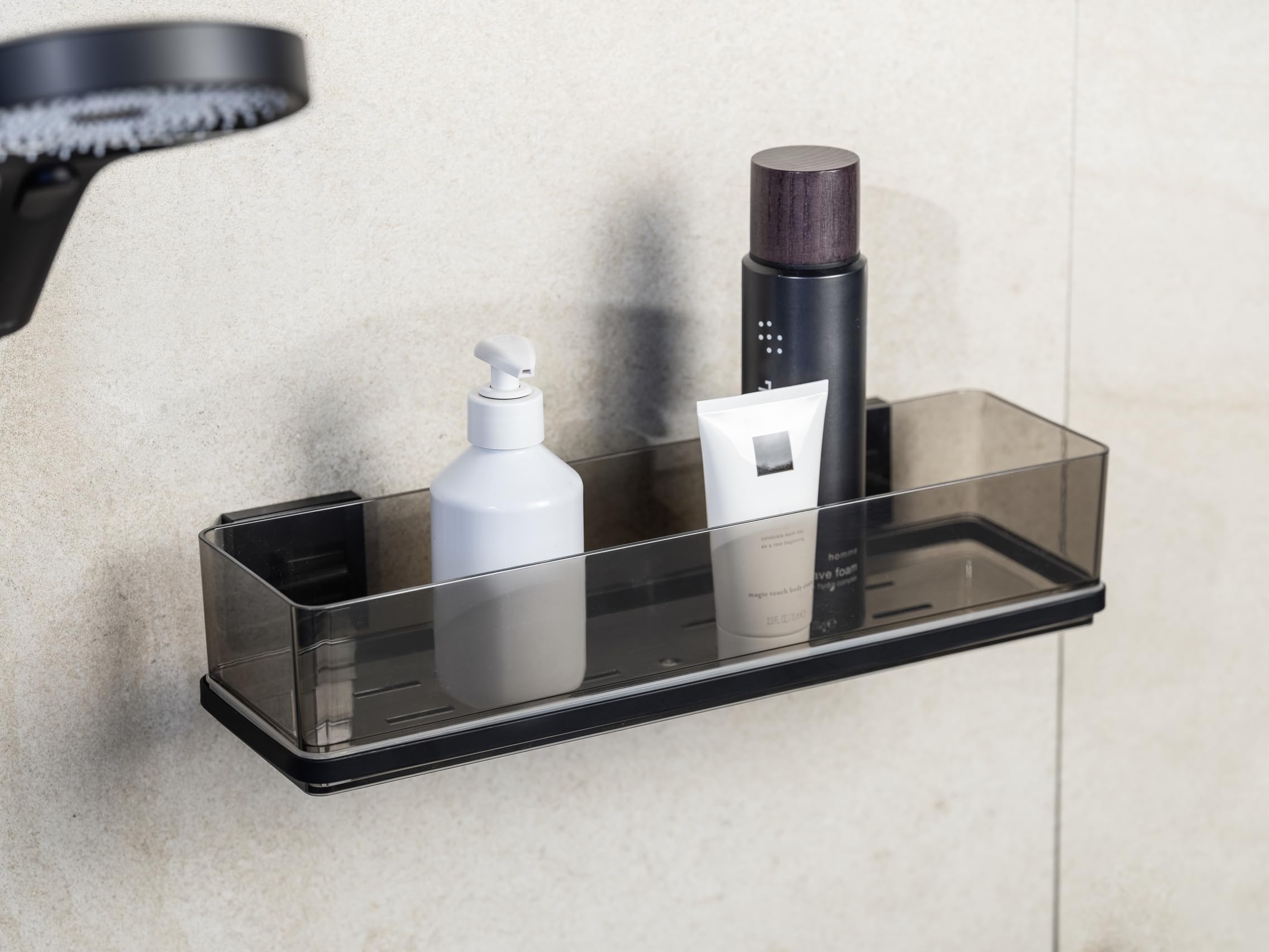 Wenko Vacuum-Loc Quadro mensola bagno nero 38,5 cm