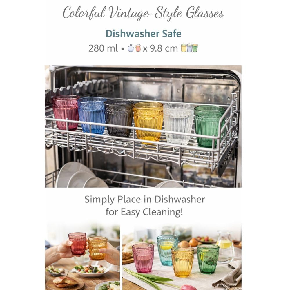 Cecaro Group Tulipano Miriam Set 6 bicchieri 280 ml colorati