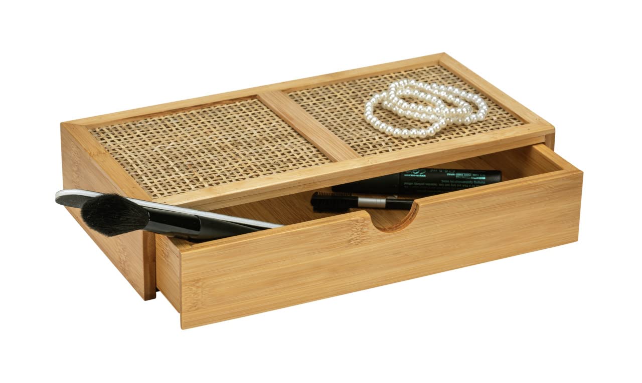 Wenko Allegre box bagno bambù rattan 28 cm