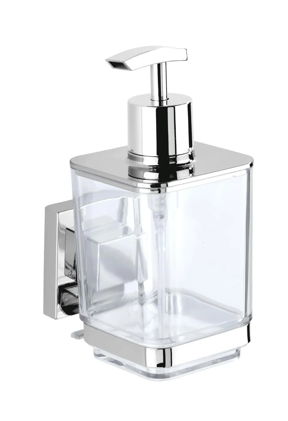 Wenko Vacuum-Loc Quadro dispenser sapone acciaio 330 ml