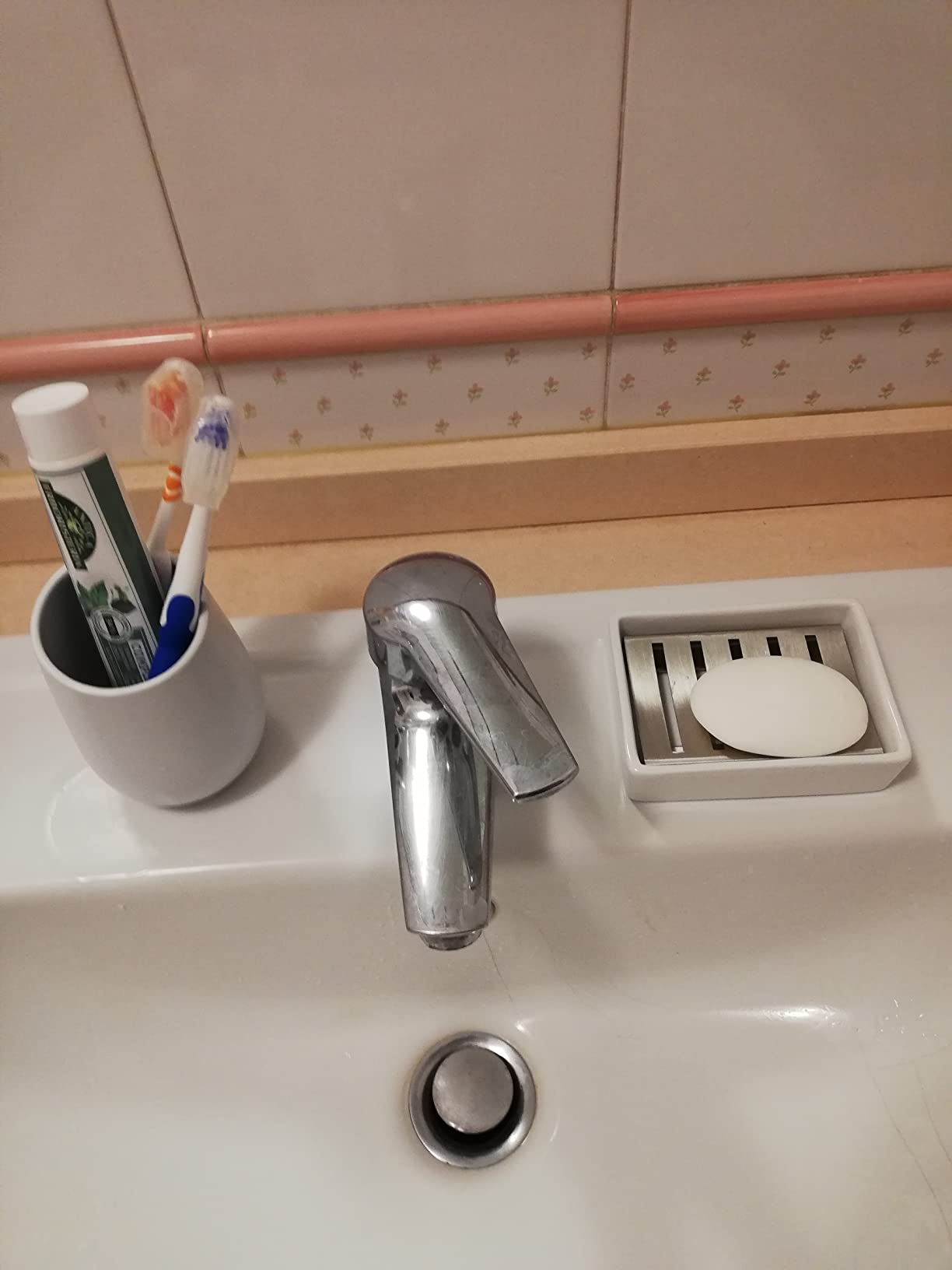 WENKO Badi bicchiere portaspazzolini ceramica bianco