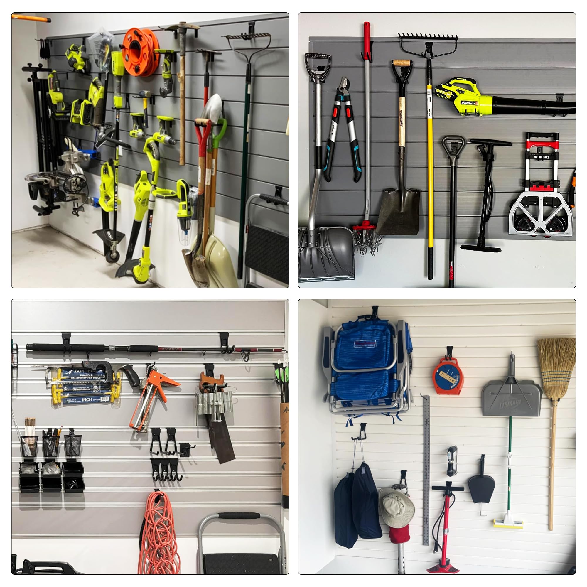 3-H 20 Ganci Parete Doghe Acciaio Garage