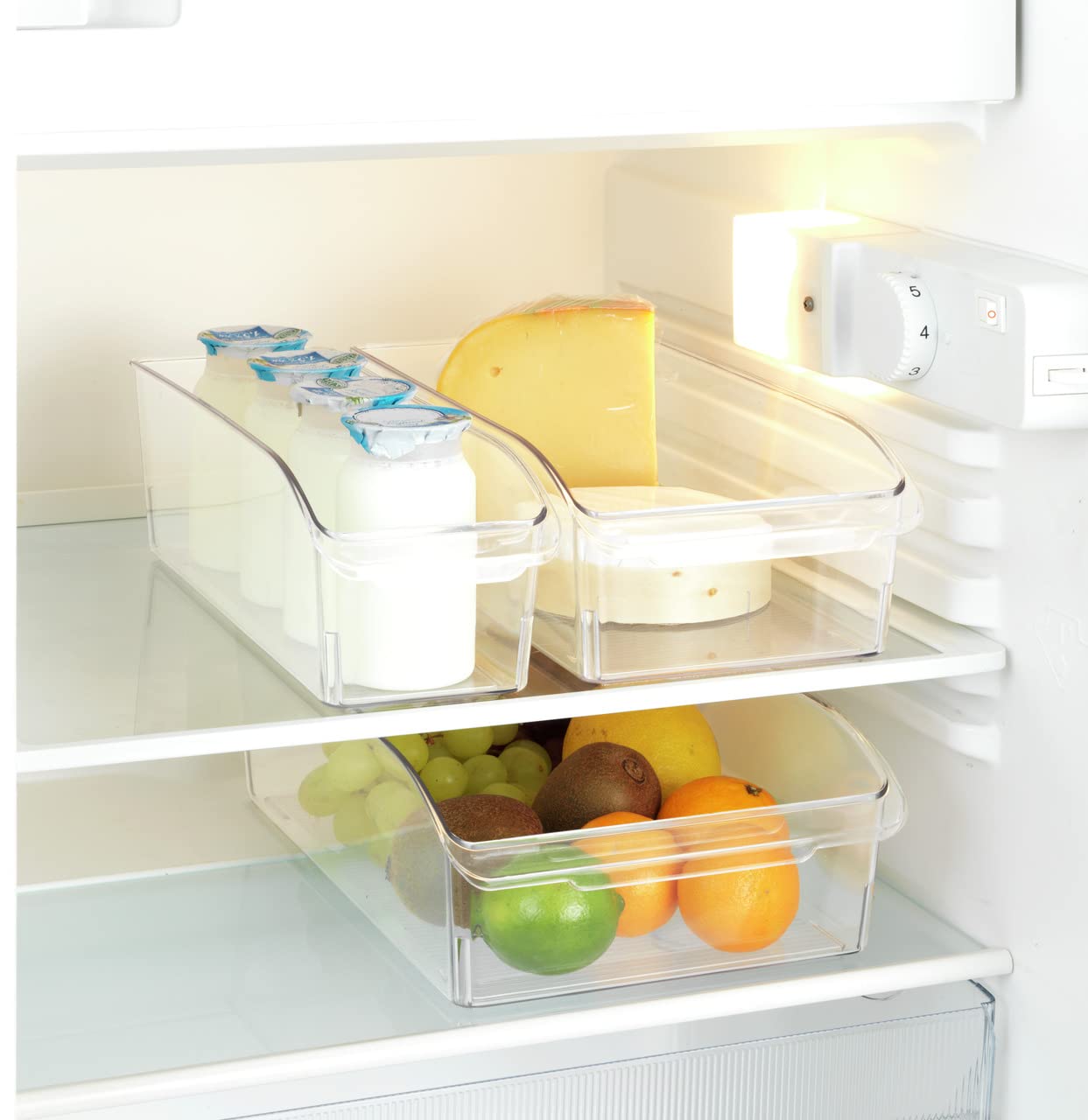 Wenko organizer cucina S 10x9,5x31 cm trasparente per frigo