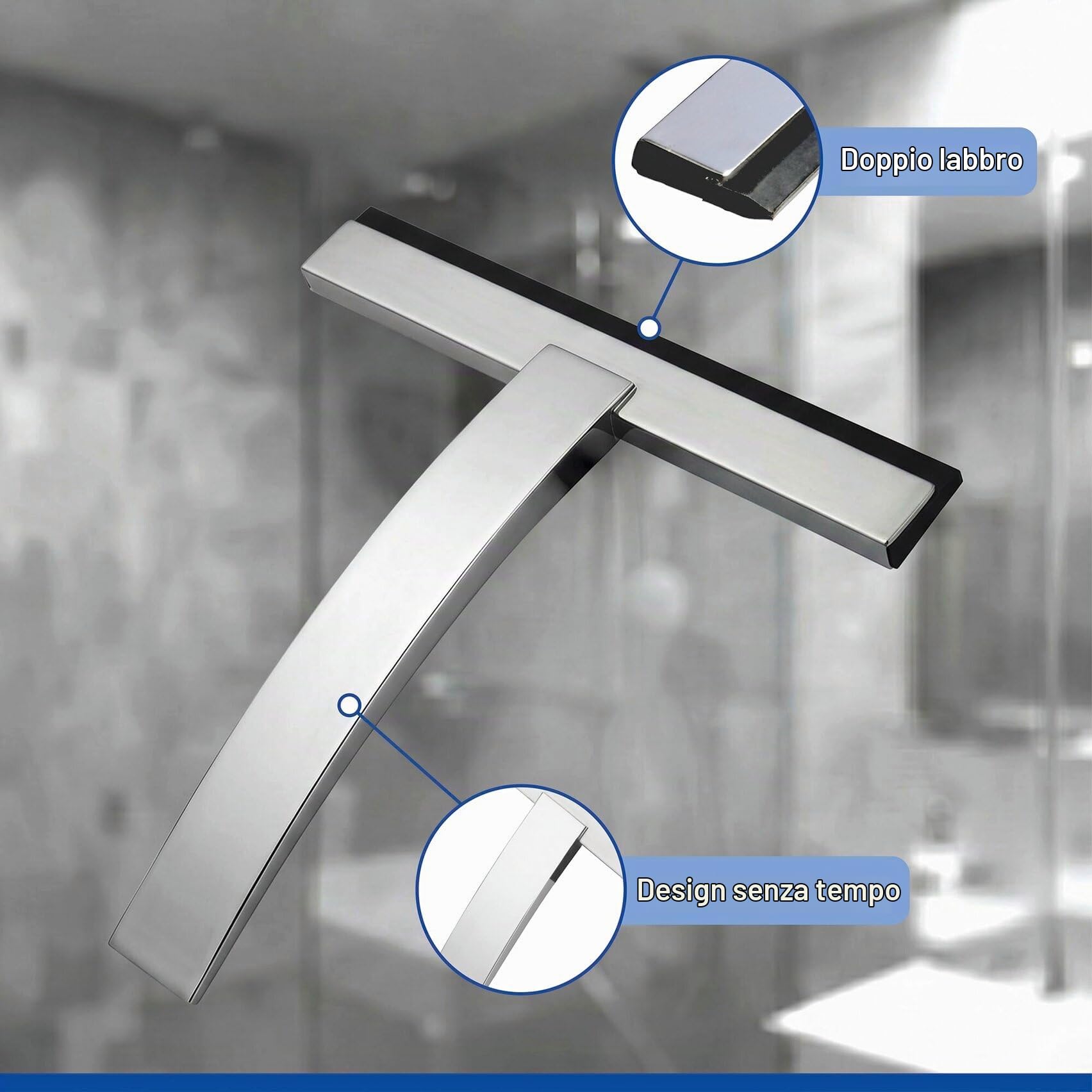 WENKO Gela tergidoccia vetro zinco lucido 24 cm